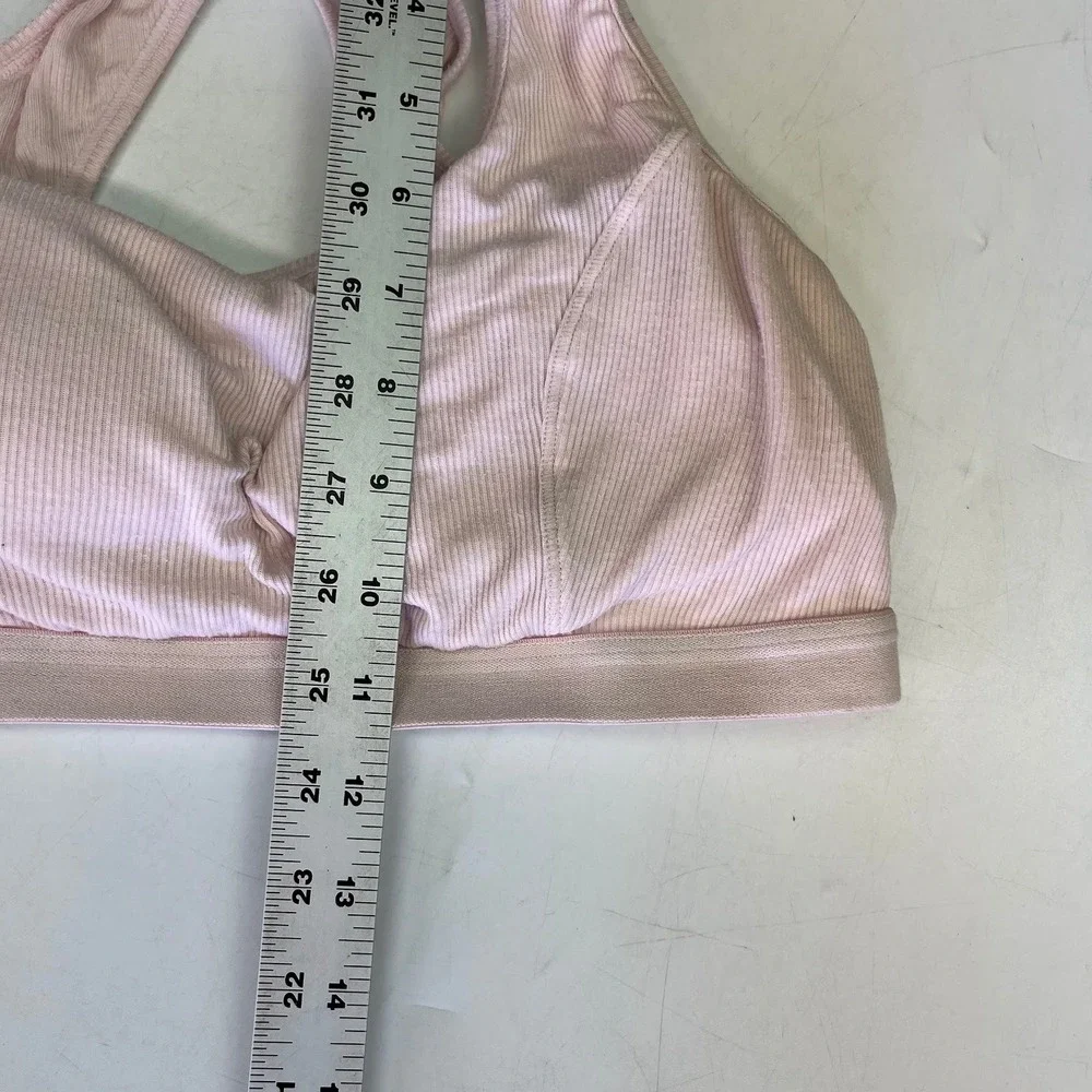 True & Co Womens Ribbed Crisscross‎ Back Sports Bra Yoga Top Athleisure Size XL - Picture 14 of 14